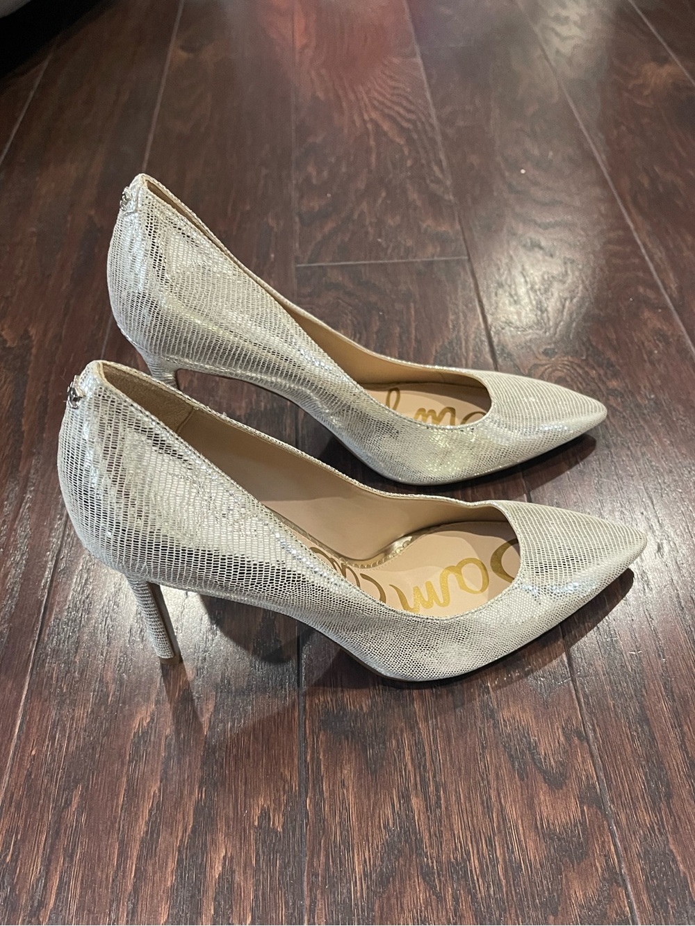 Sam Edelman DANNA Pointed Toe Pump Gold Women Size 9.5